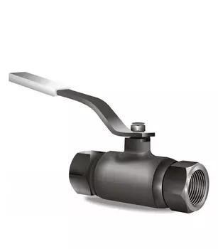 Кран шаровой муфтовый Ду40 1.1/2" ВР стандартнопроходной стальной PN40