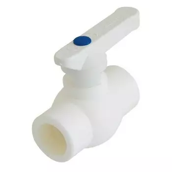 Кран шаровой полнопроходной пластиковый Политэк PPR, диаметр 20 мм