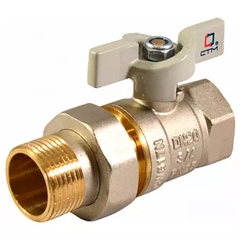 Кран шаровой СТМ Стандарт CWAFM012 с накидной гайкой 1/2 дюйма для воды