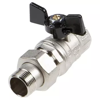 Кран шаровой Bugatti Oregon с полусгоном 3/4" бабочка резьба ВР/НР