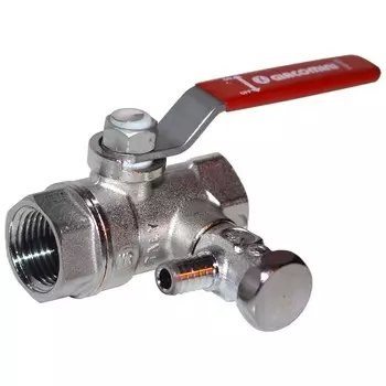 Кран шаровой Giacomini R250Sх008 стандартнопроходной латунный со сливом