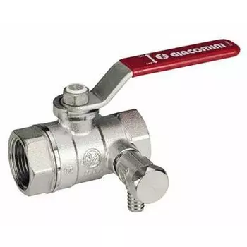 Кран шаровой Giacomini R250DSх003 стандартнопроходной латунный со сливом
