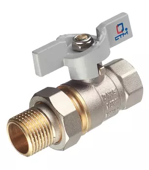 Кран шаровой СТМ 1/2" ВР-НР с полусгоном бабочка