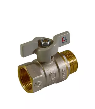 Кран шаровой СТМ 1/2" ВР-НР бабочка