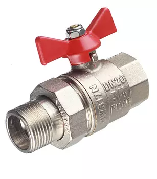 Кран шаровой Valtec Base 3/4" в/н с полусгоном бабочка