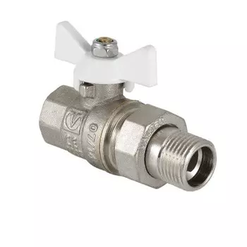 Кран шаровой Valtec Base VT.227.NW.04 полнопроходной латунный с полусгоном