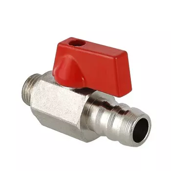 Кран шаровой Valtec VT.435.N.02 редуцированный латунный дренажный со штуцером