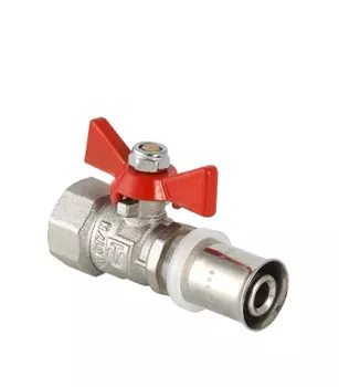 Кран шаровый Valtec 16 прессх1/2 ВР бабочка