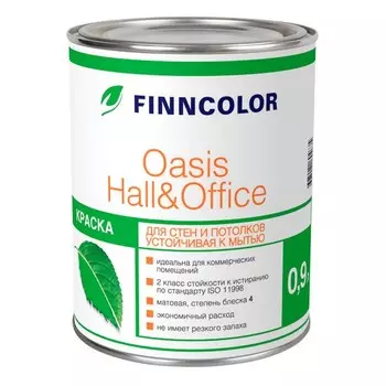Краска для стен и потолков Tikkurila Finncolor Oasis Hall&amp;Office основа А 0,9 л