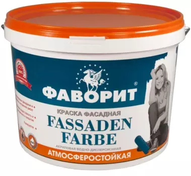 Краска фасадная акриловая Фаворит ВД-АК-11 Ф-1 Fassaden Farbe белая 15 кг