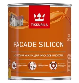 Краска фасадная Tikkurila Facade Silicon база С глубокоматовая 0.9 л