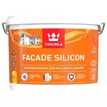 Краска фасадная Tikkurila Facade Silicon база VVA глубокоматовая 9 л