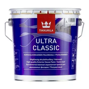 Краска фасадная Tikkurila Ultra Classic полуматовая база А 2.7 л