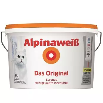 Краска интерьерная Alpina Alpinaweiss белоснежная матовая 2.5 л