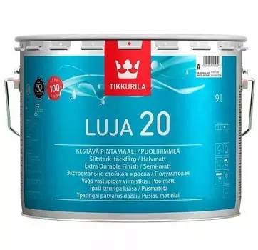 Краска интерьерная Tikkurila Luja 20 основа А полуматовая 9 л
