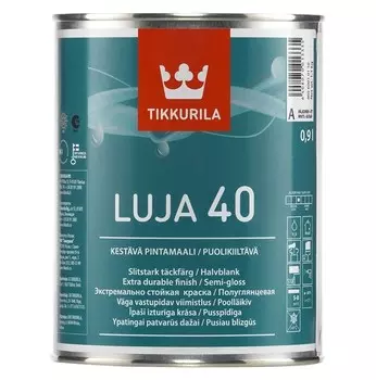 Краска интерьерная Tikkurila Luja 40 основа А полуглянцевая 0.9 л