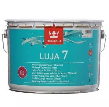 Краска интерьерная Tikkurila Luja 7 основа А матовая 9 л