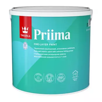 Краска интерьерная Tikkurila Priima AK глубокоматовая 2,7 л