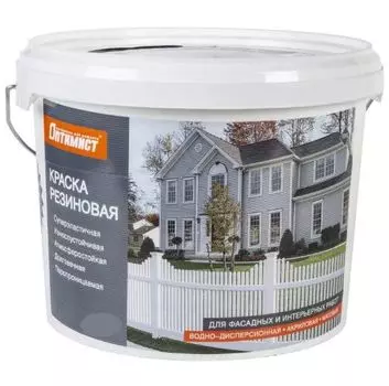 Краска резиновая Оптимист F310 белая 1.5 кг