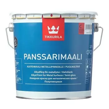 Краска Tikkurila Panssarimaali полуглянцевая база С 2,7 л