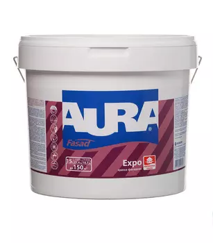 Краска водно-дисперсионная фасадная Aura Fasad Expo белая основа А 15 л