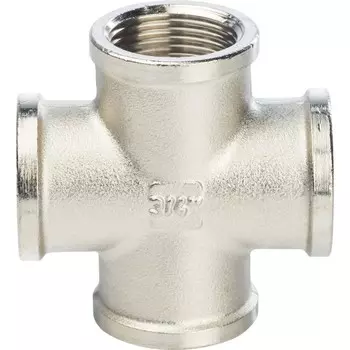 Крестовина Stout SFT-0031-000034 3/4 дюйма никелированная с внутренней резьбой