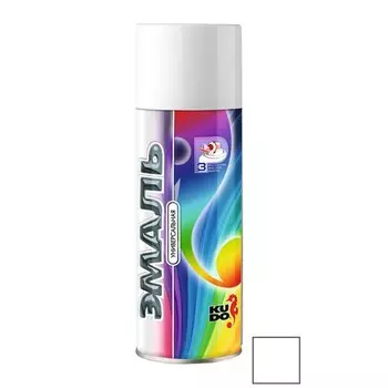 Kudo KU-1101 520 мл, Эмаль аэрозольная (белая матовая)