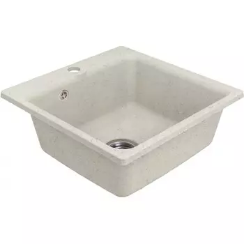 Кухонная мойка GranFest Smart GF-SM430 430 432х432 мм композитная белая