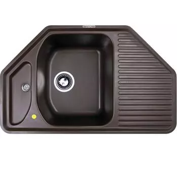Кухонная мойка Zigmund &amp; Shtain ECKIG 800 гранитная Швейцарский шоколад