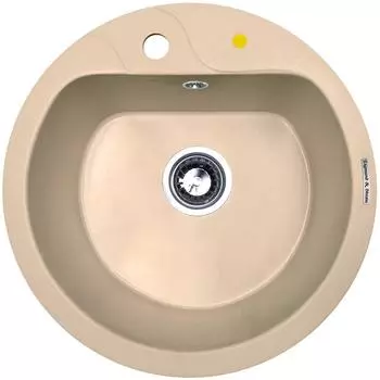 Кухонная мойка Zigmund &amp; Shtain Kreis 505F гранитная Топленое молоко