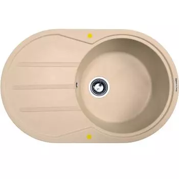 Кухонная мойка Zigmund &amp; Shtain Kreis OV 770D гранитная Топленое молоко