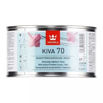 Лак акрилатный Tikkurila Kiva 70 EP глянцевый 0,225 л 700002954