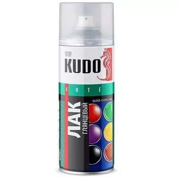 Лак акриловый Kudo KU-9002 аэрозольный бесцветный 520 мл