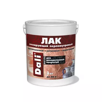 Лак лессирующий "Dali-decor" перламутр. серебро 1 кг (6) "рогнеда"