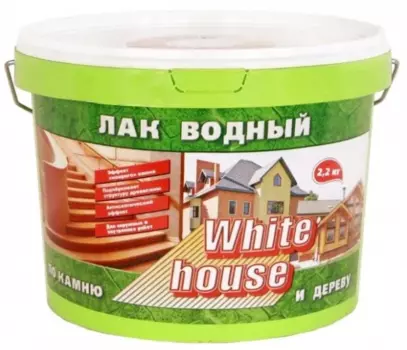 Лак водный акриловый по дереву и камню White House сосна 2.2 кг
