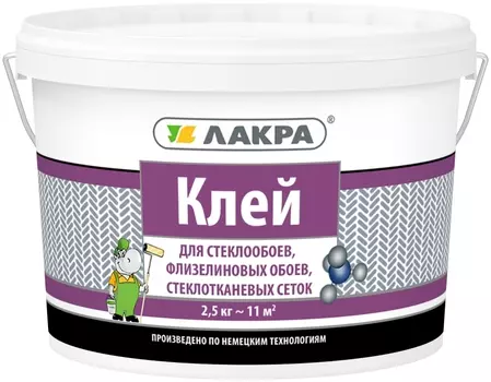 Лакра, 10 кг, Клей для стеклообоев готовый