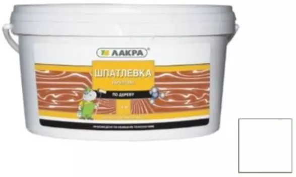Лакра белая, 0,6 кг, Шпатлевка акриловая по дереву