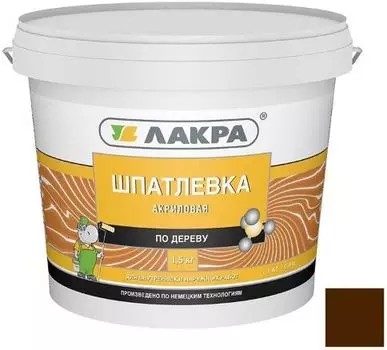 Лакра махагон, 1,5 кг, Шпатлевка акриловая по дереву