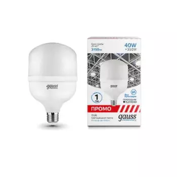 Лампа Gauss Elementary Promo T120 60434 40W 3150lm 6500K E27/E40