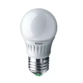 Лампа светодиодная 94 477 nll-p-g45-5-230-2.7k-e27 5вт шар 2700к тепл. бел. e27 330лм 220-240в navigator 94477