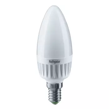 Лампа светодиодная Navigator 7 Вт E14 свеча С37 4000 К дневной свет 230 В матовая диммируемая