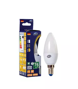 Лампа светодиодная REV 9 Вт Е14 свеча С37 2700 К теплый свет 230 В прозрачная