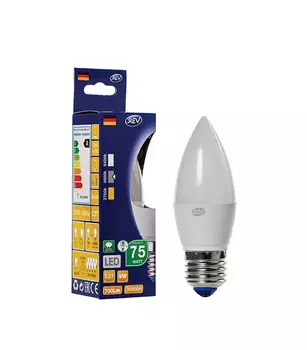 Лампа светодиодная REV 9 Вт Е27 свеча С37 4000 К дневной свет 230 В
