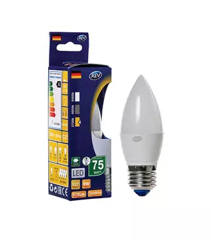 Лампа светодиодная REV 9 Вт Е27 свеча С37 2700 К теплый свет 230 В