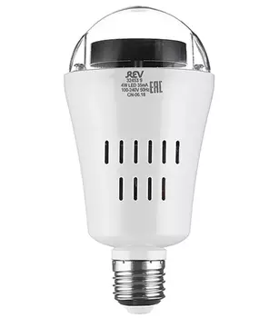 Лампа светодиодная REV Disco 4 Вт Е27 груша 230 В проекционная 4 сменных модуля RGB