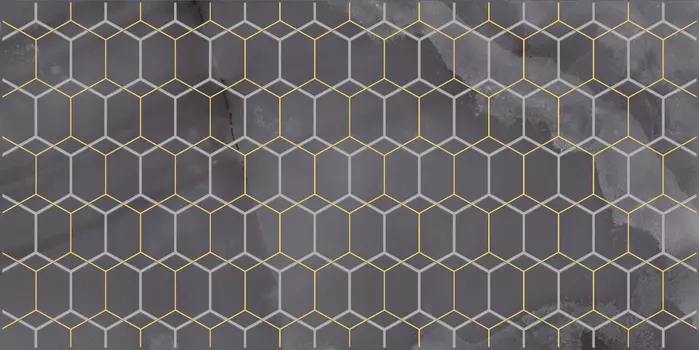 Декор для плитки Laparet Prime черный 25х50 см