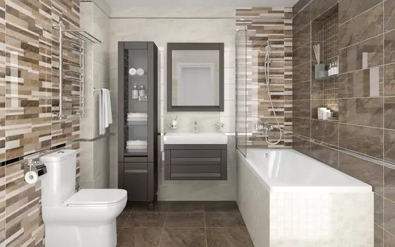 Плитка настенная Laparet Royal 60087 бежевая микс 20х60 см