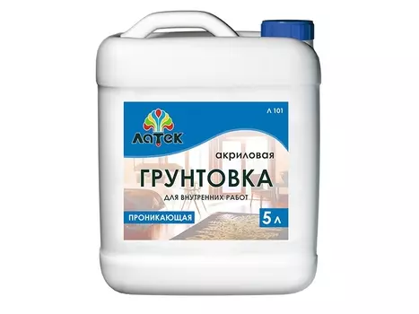 Латек Л 101, 10 л, Грунтовка проникающая акриловая