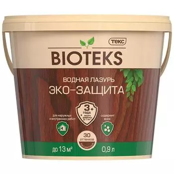 Лазурь водная Текс Bioteks Эко-Защита бесцветная 0,9 л