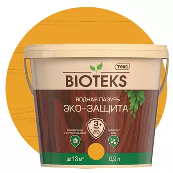 Лазурь водная Текс Bioteks Эко-Защита сосна 0,9 л